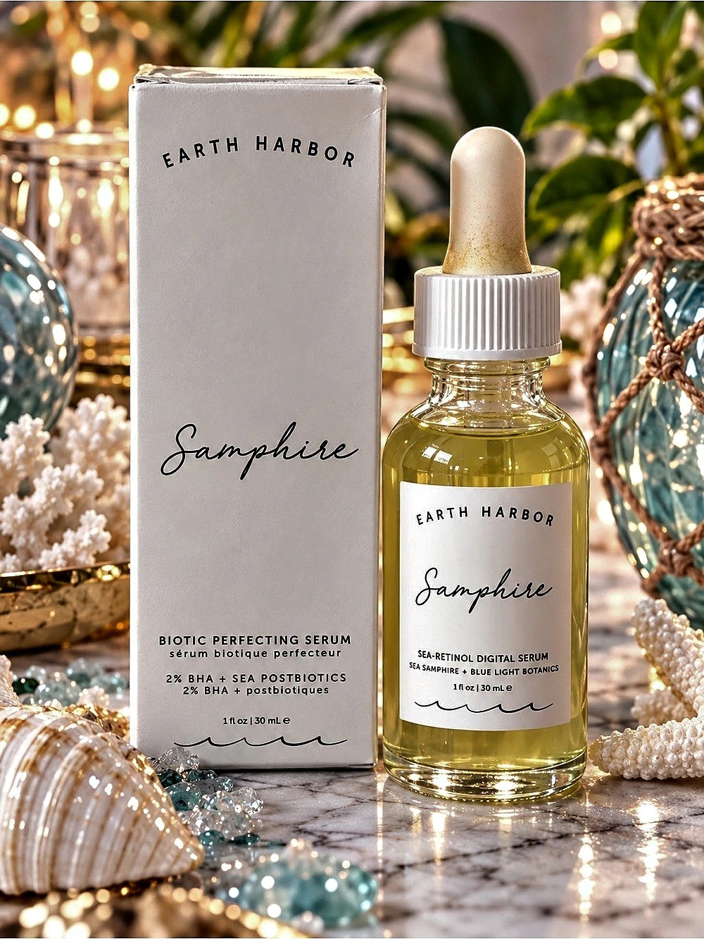 Earth Harbor Samphire Biotic Perfecting Serum 1 oz NEW